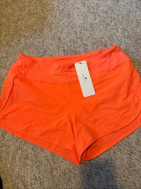 CRZ YOGA Women's Athletic Shorts - Neon Orange